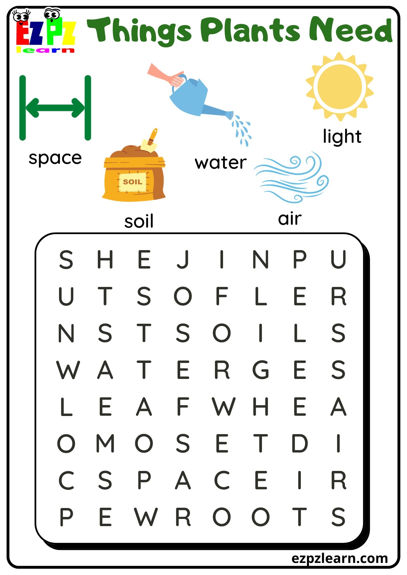 Free Printable Word Search For Second Graders