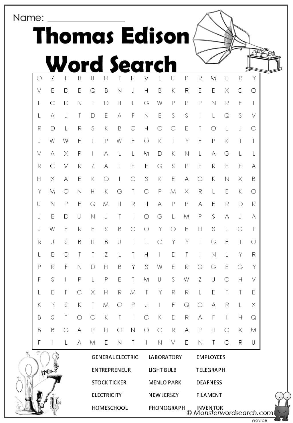 1960s History Word Search Printable