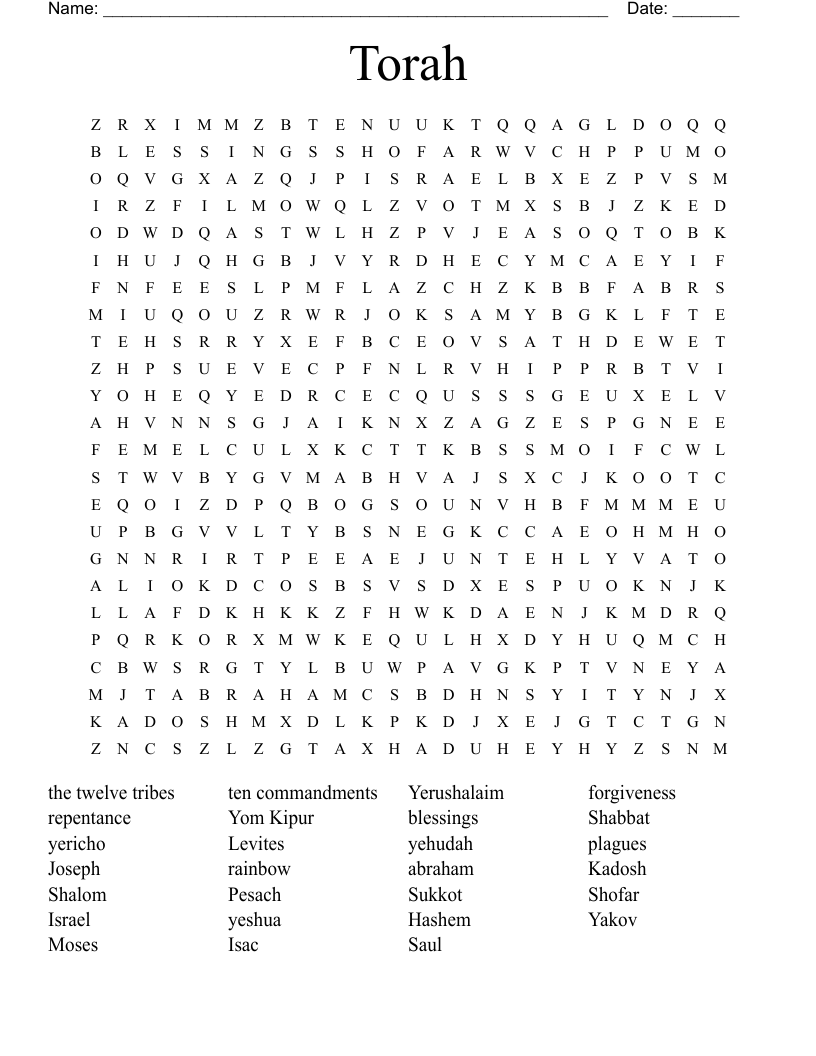 Torah Word Search WordMint