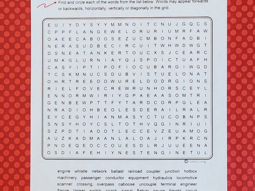 Train Printable Word Search Transportation Word Puzzle Party Game Favor Brain Teaser Game Home School Classroom Family Activity Etsy