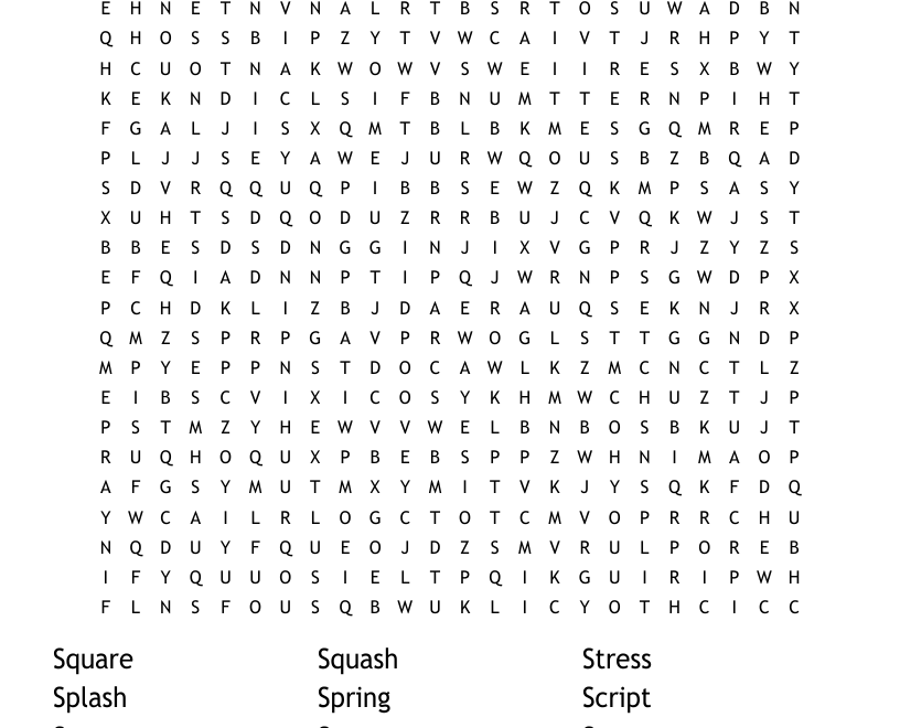 Triple Consonant Blends Word Search WordMint
