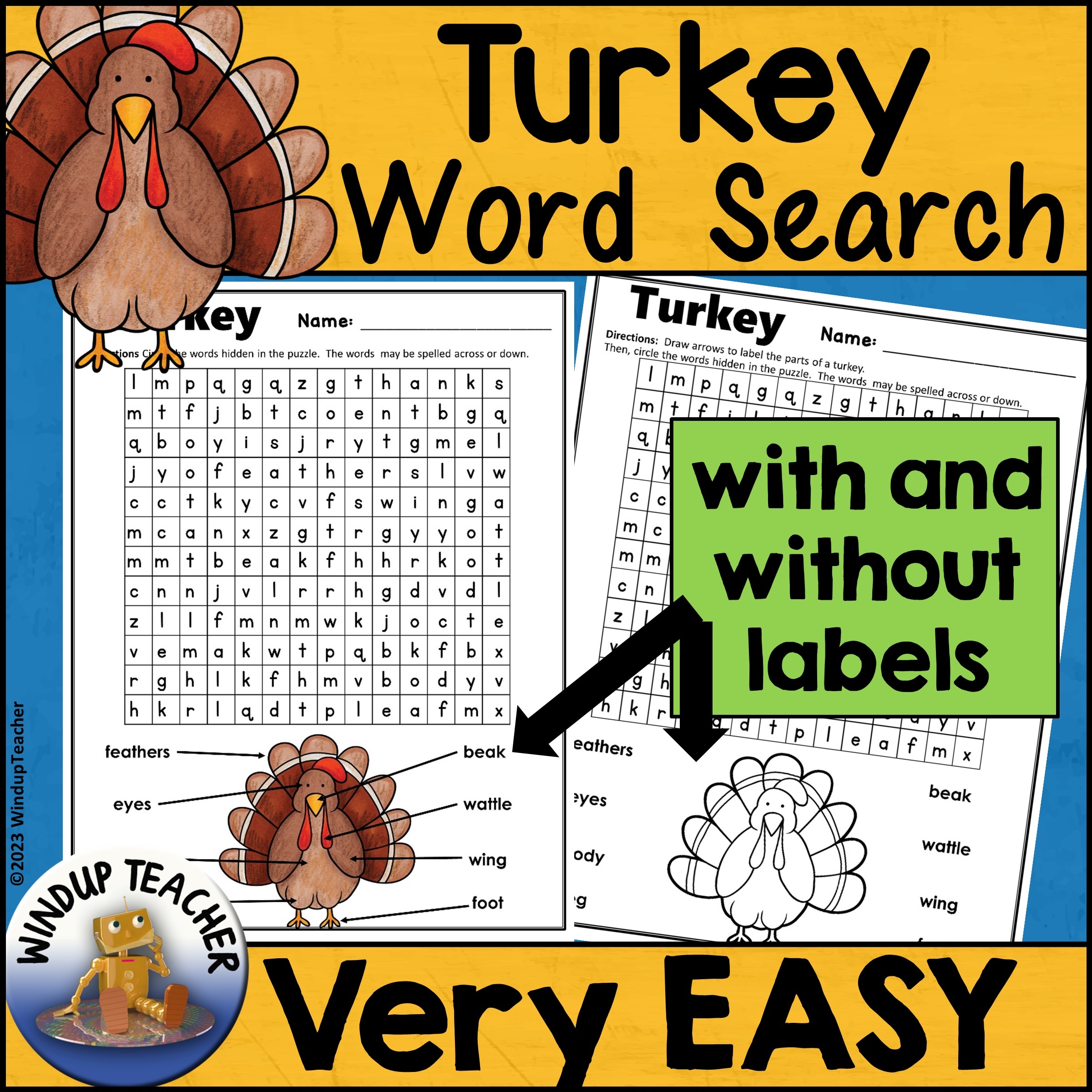 Thanksgiving Easy Word Search Printable Thanksgiving Easy Word Search Printable
