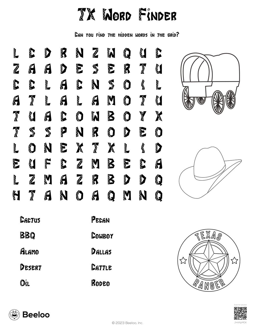 TX Word Finder Beeloo Printable Crafts And Activities For Kids
