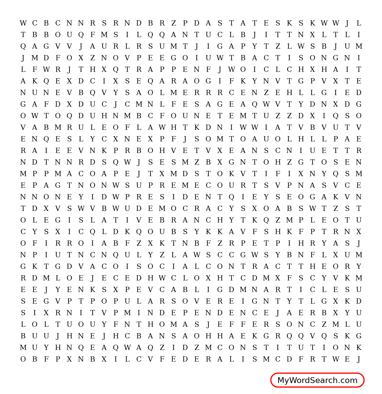 Us Constitution Word Search Printable