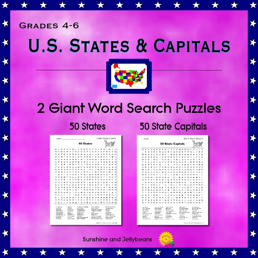 All 50 Us States Word Search Printable All 50 Us States Word Search Printable