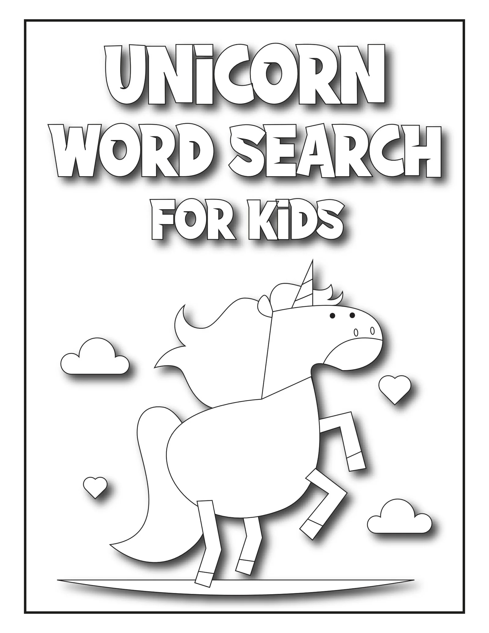 Unicorn Word Search Printable Unicorn Word Search Printable