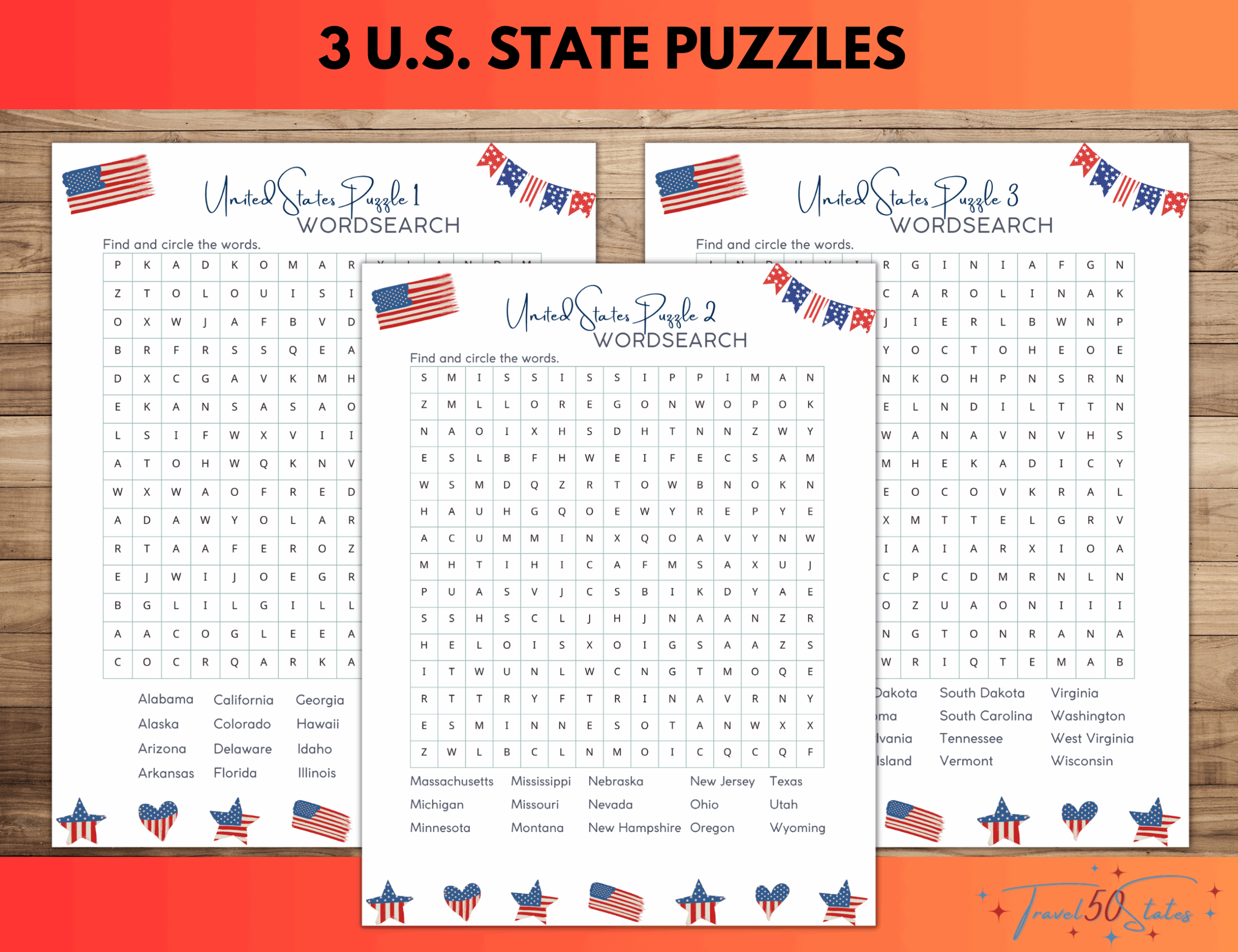 Word Search Printable A Florida Vacation