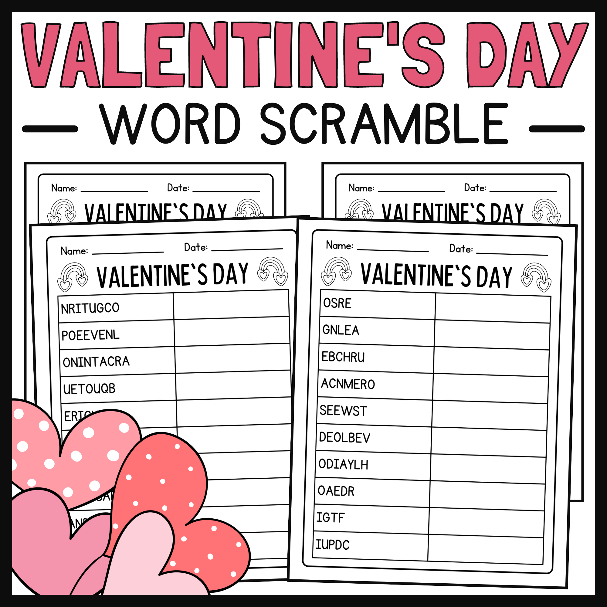 Printable Valentine Day Word Search