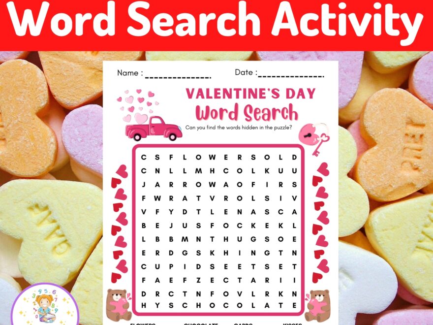 Valentine s Day Word Search Activity Made By Teachers