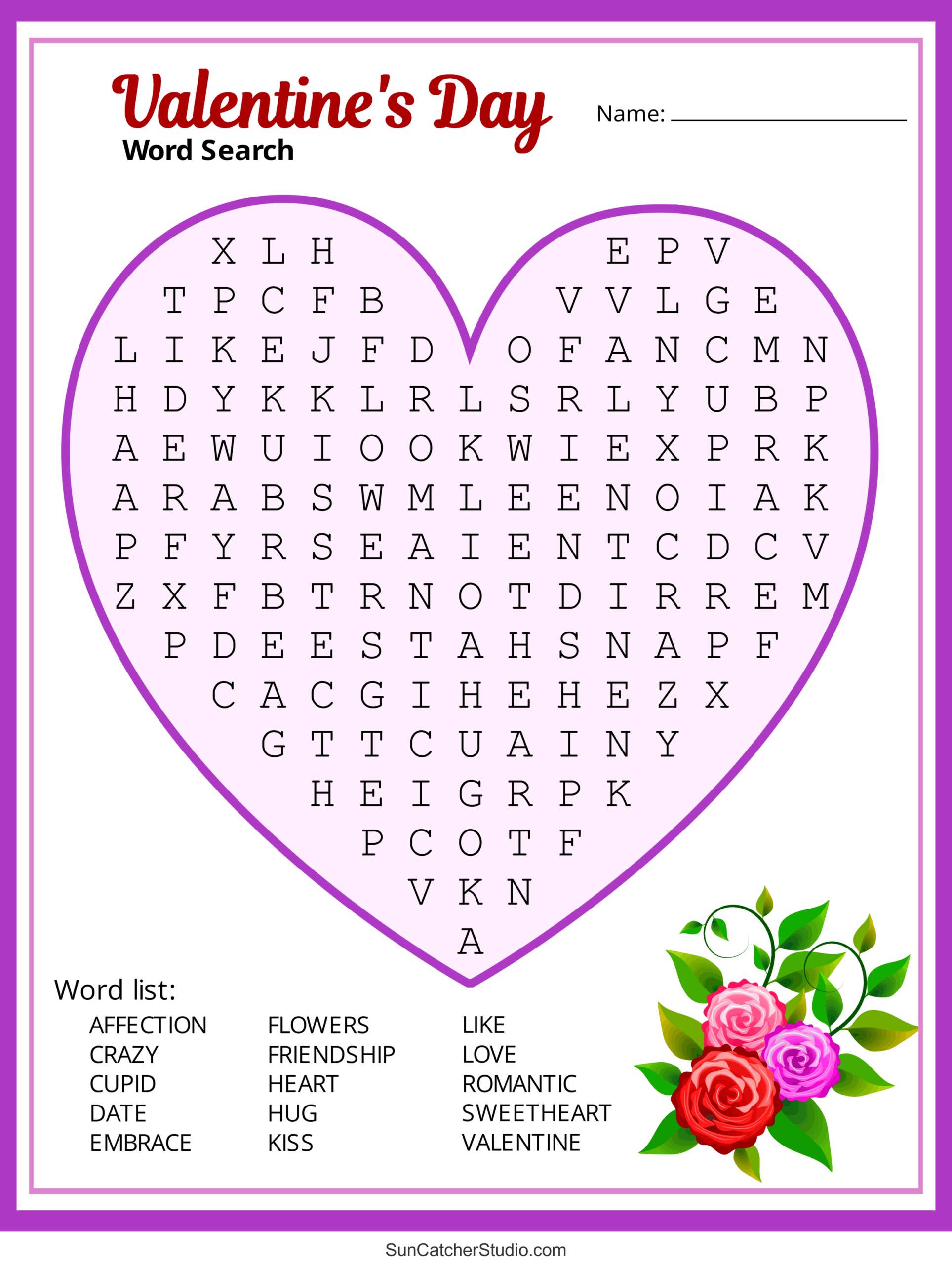 First Grade Word Search Printable Free