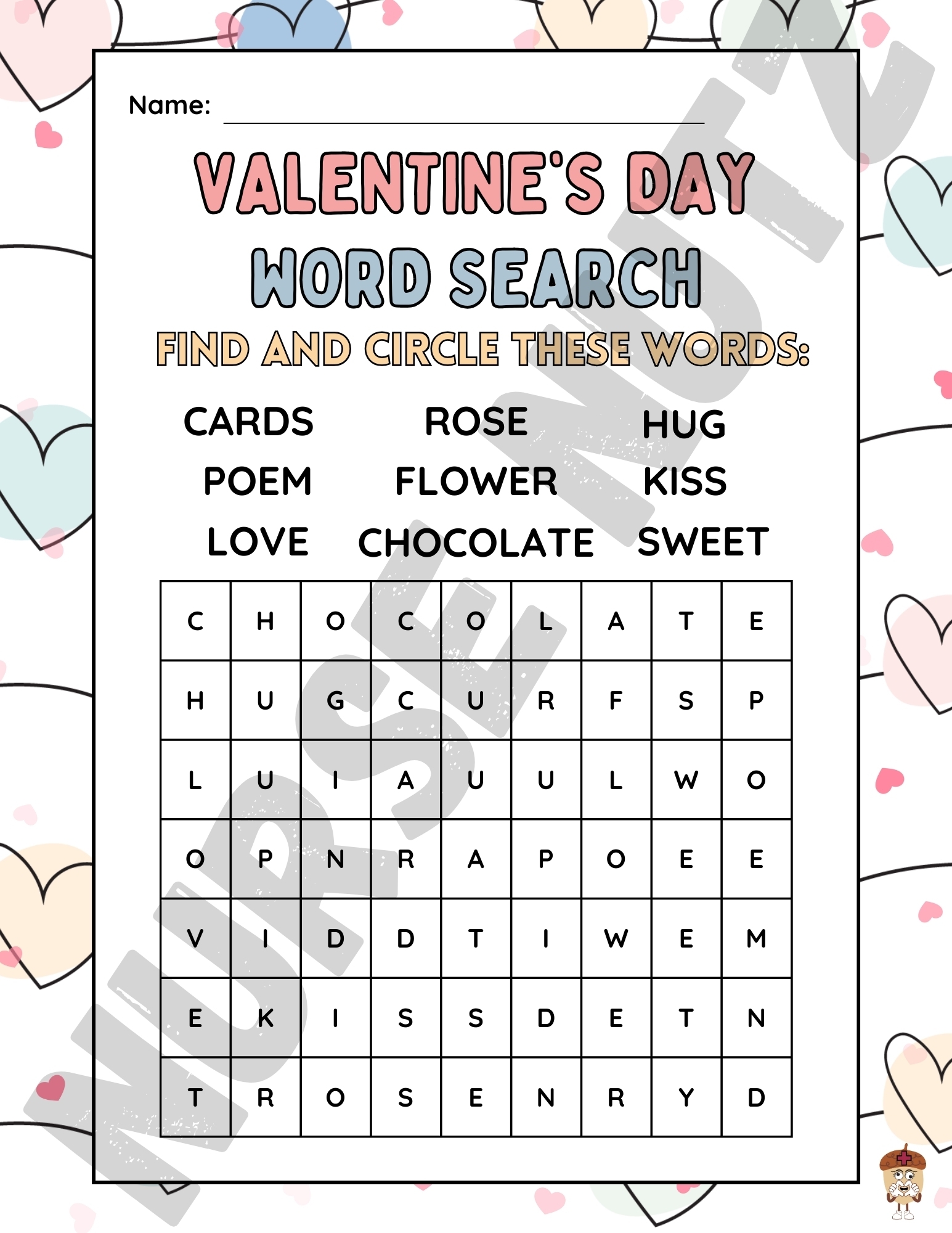 Printable 5th Grade Word Search