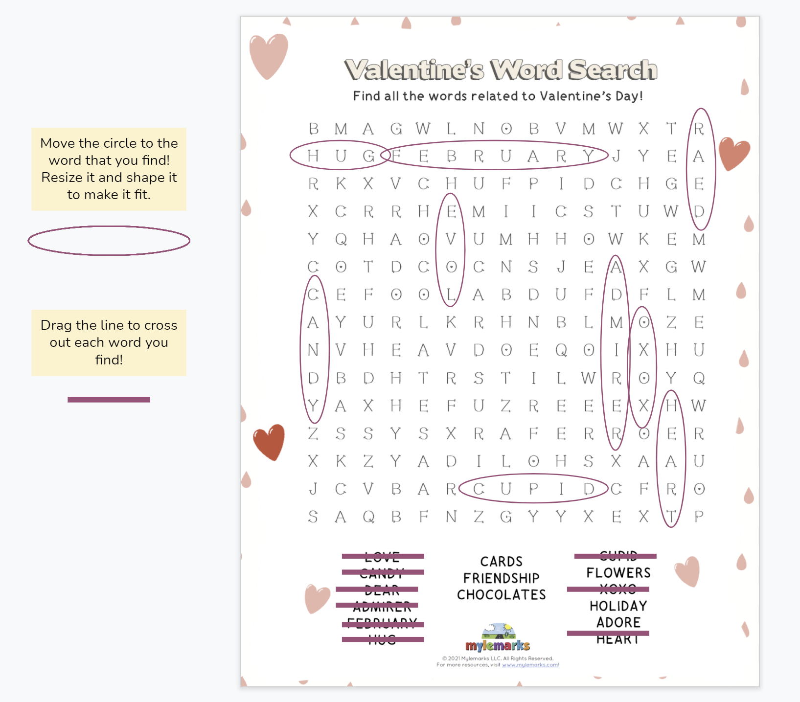 Valentine s Word Search GS Valentine s Word Search GS