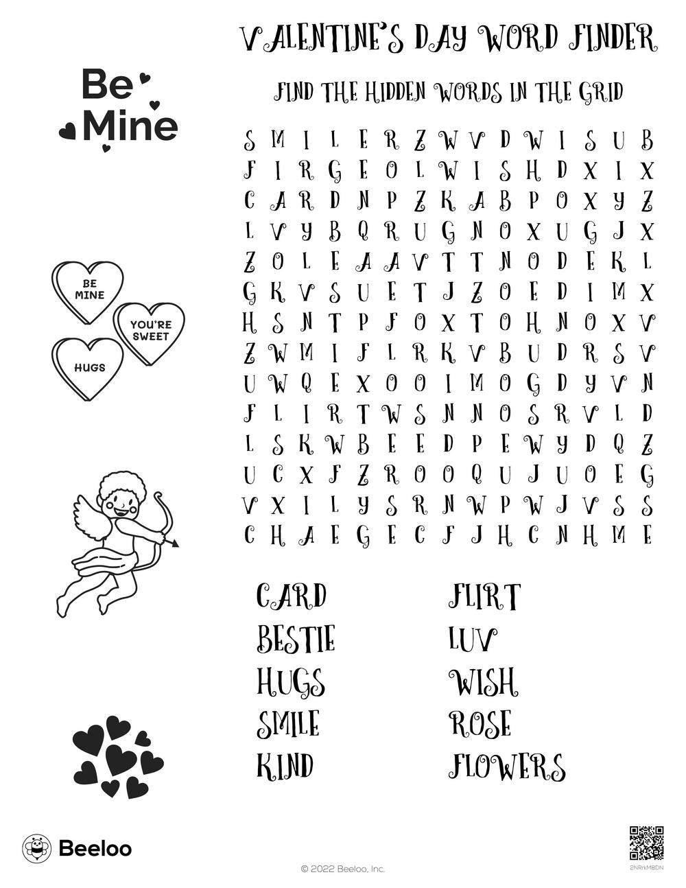 Free Printable Valentine Word Searches