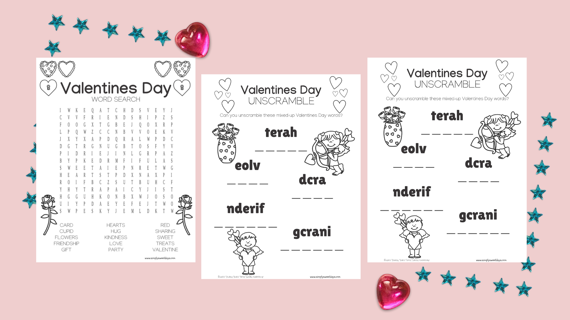 Valentine Word Search Valentine Printable Activity For Kids