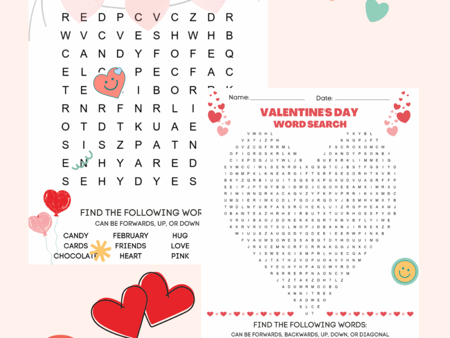 Valentines Word Search FREE Printable 2 Versions Leap Of Faith Crafting