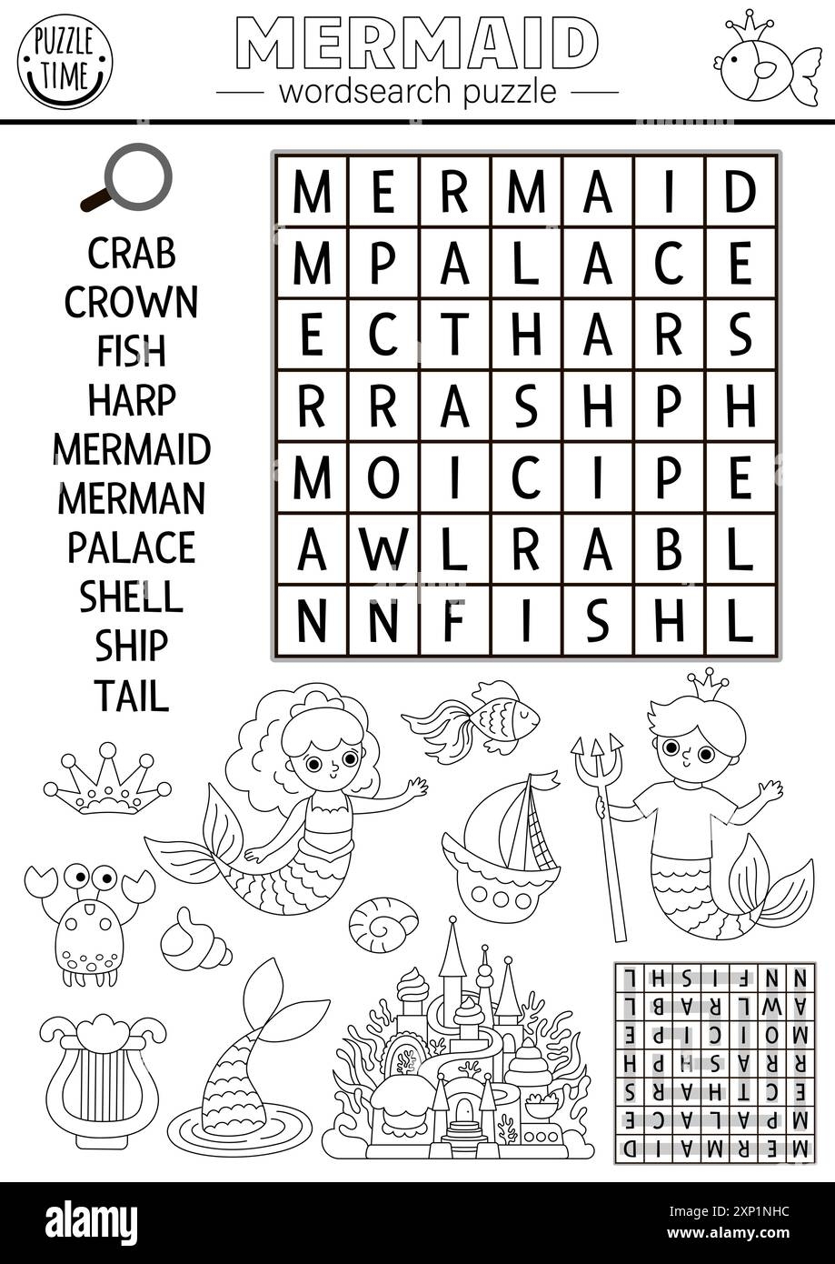 Little Mermaid Word Search Printable