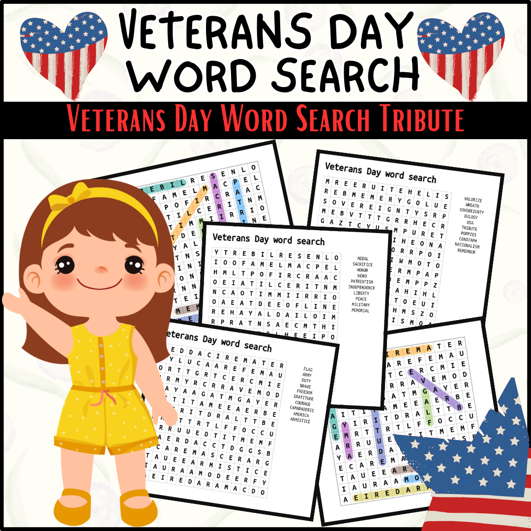 Veterans Day Word Search A Perfect Activity For Your Classroom Or Home Made By Teachers