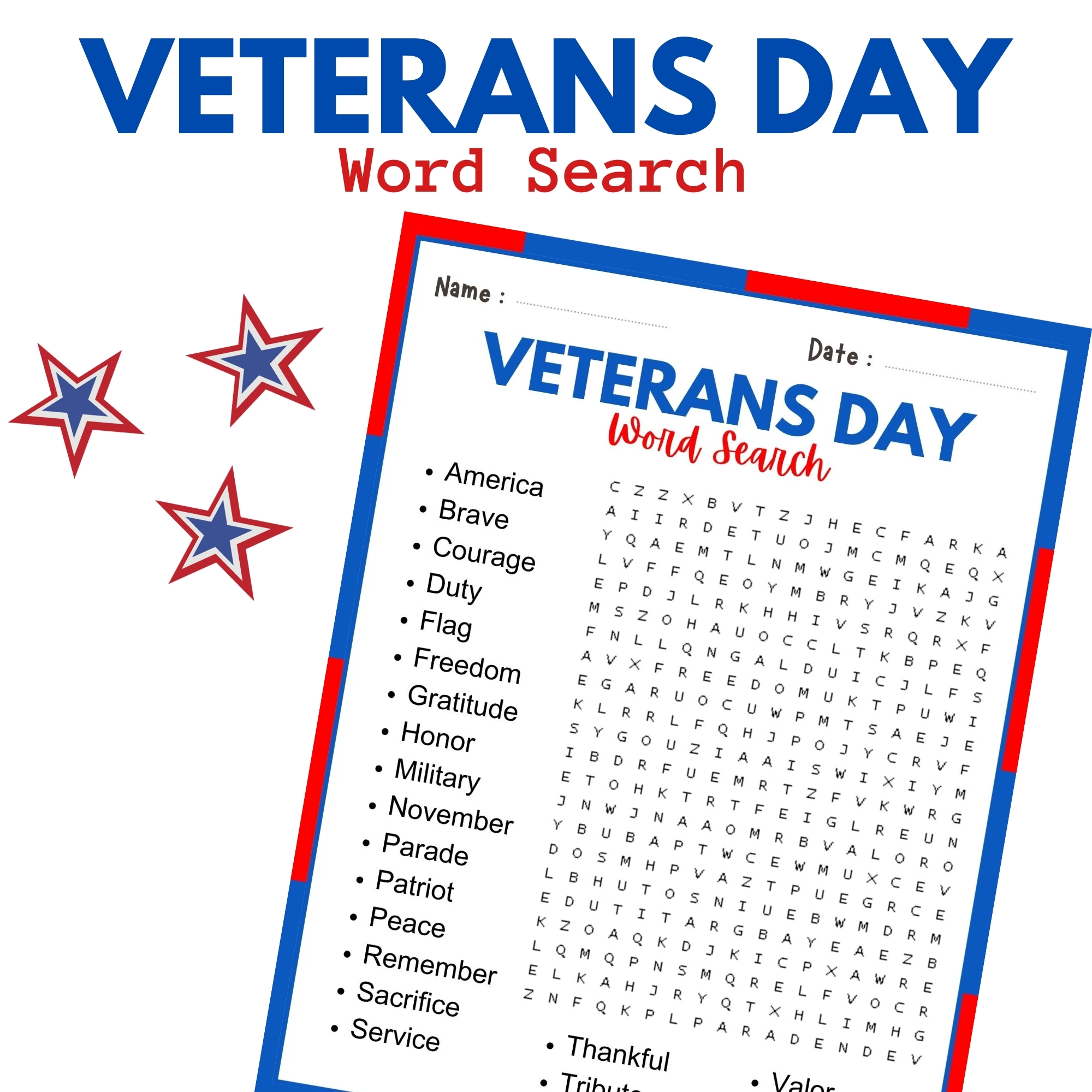Veterans Day Word Search Activity Made By Teachers Veterans Day Word Search Activity Made By Teachers