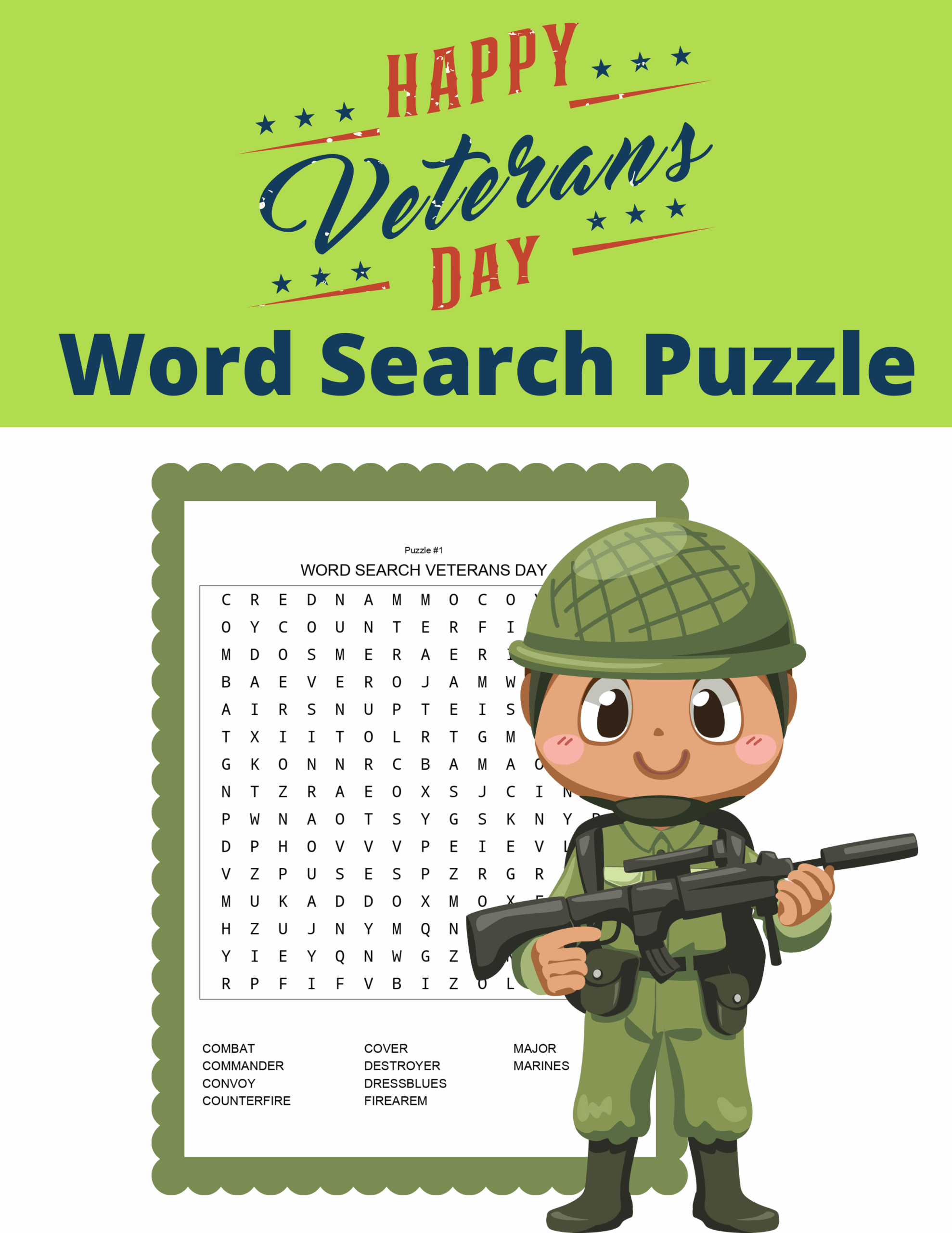 Veterans Day Word Search Puzzle Worksheet Activity Made By Teachers Veterans Day Word Search Puzzle Worksheet Activity Made By Teachers
