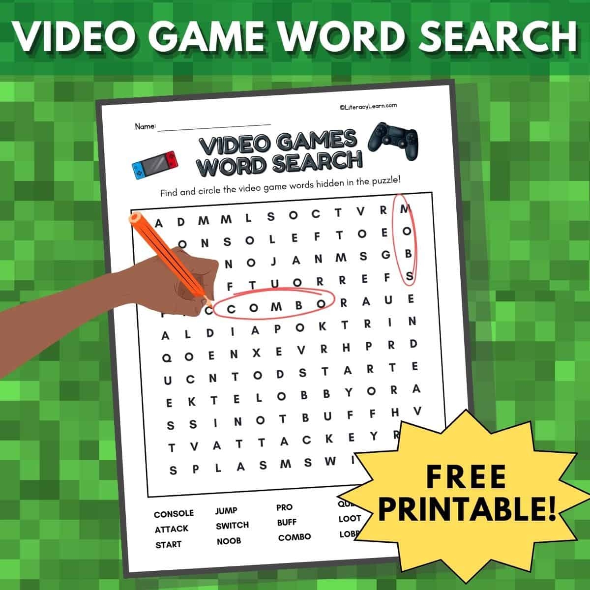 Free Printable Word Search Kid