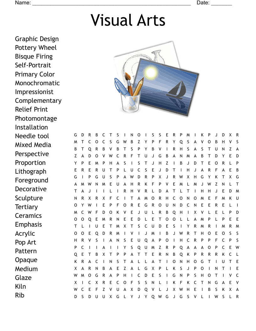 Free Printable Art Word Search Puzzles