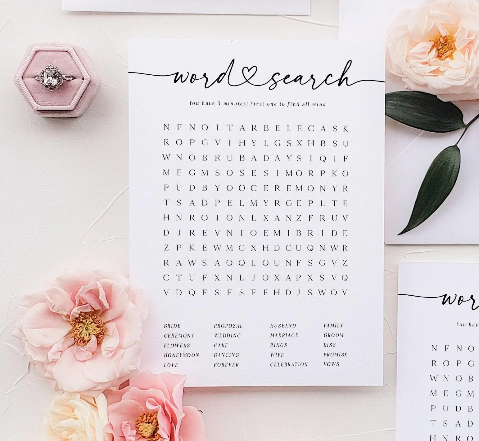 Wedding Word Search Printable Wedding Packet Printables