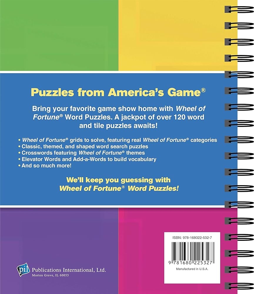 Printable Wheel Of Fortune Word Search
