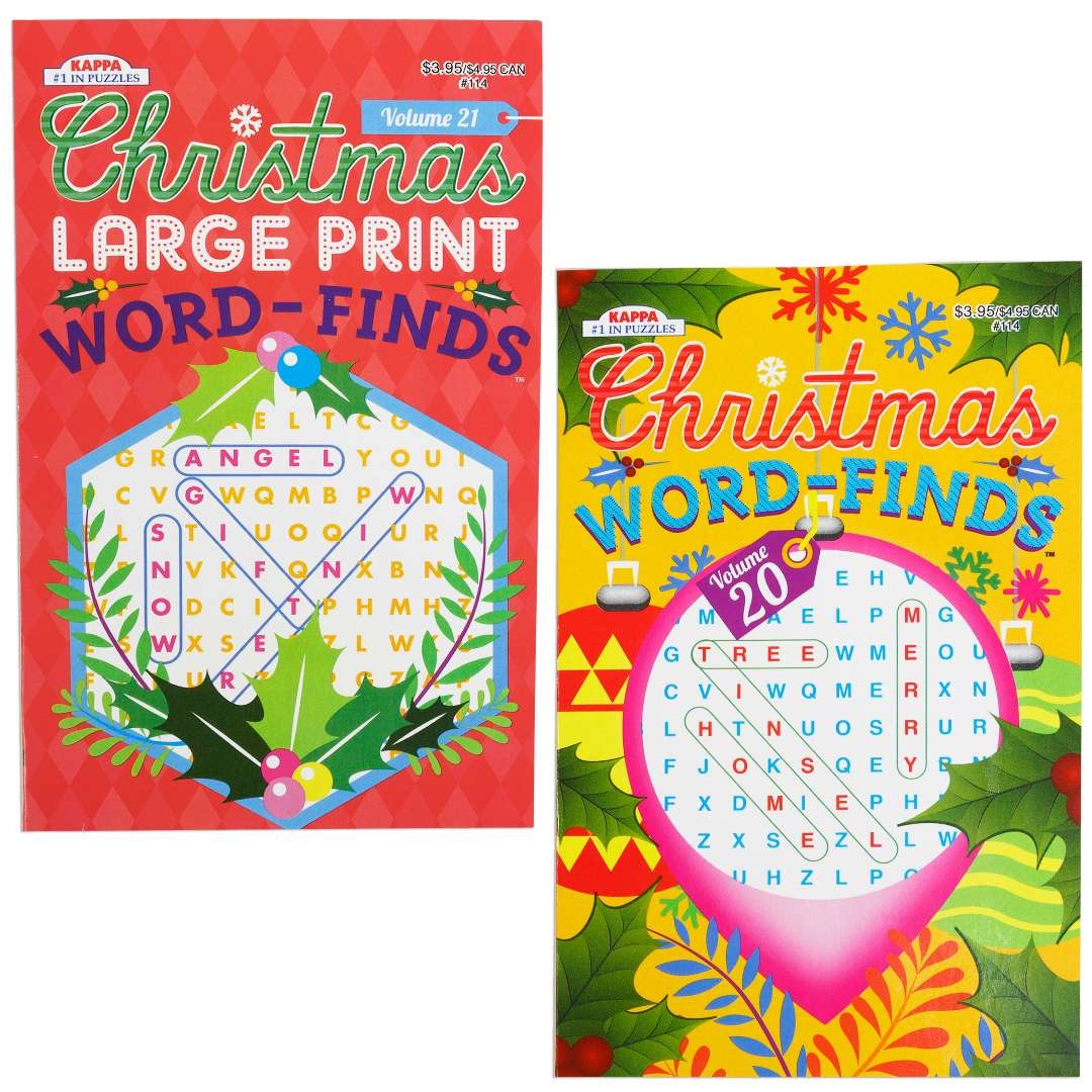 Wholesale Christmas Word Find Books 2 Designs Assorted Bulk Books
