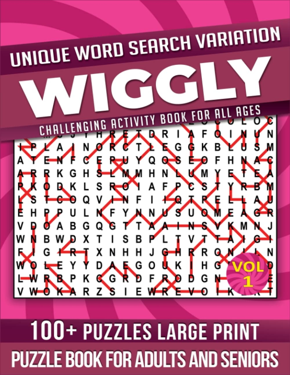 Wiggly Word Search Large Print Unique Word Search Variation Challenging Activity Book For All Ages Word Search Book For Adults And Seniors Volume 1 MUZE MATZI 9798371639943 Amazon Books
