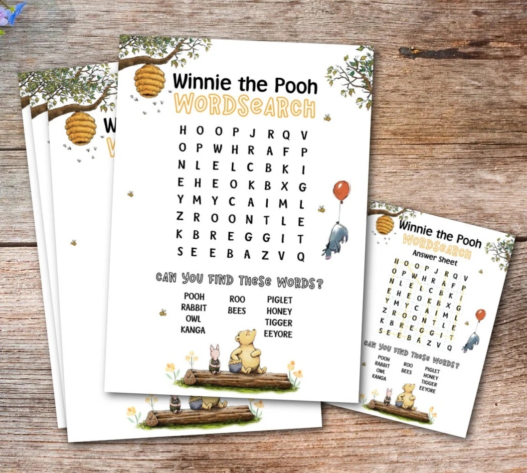 Winnie The Pooh Word Search Printable