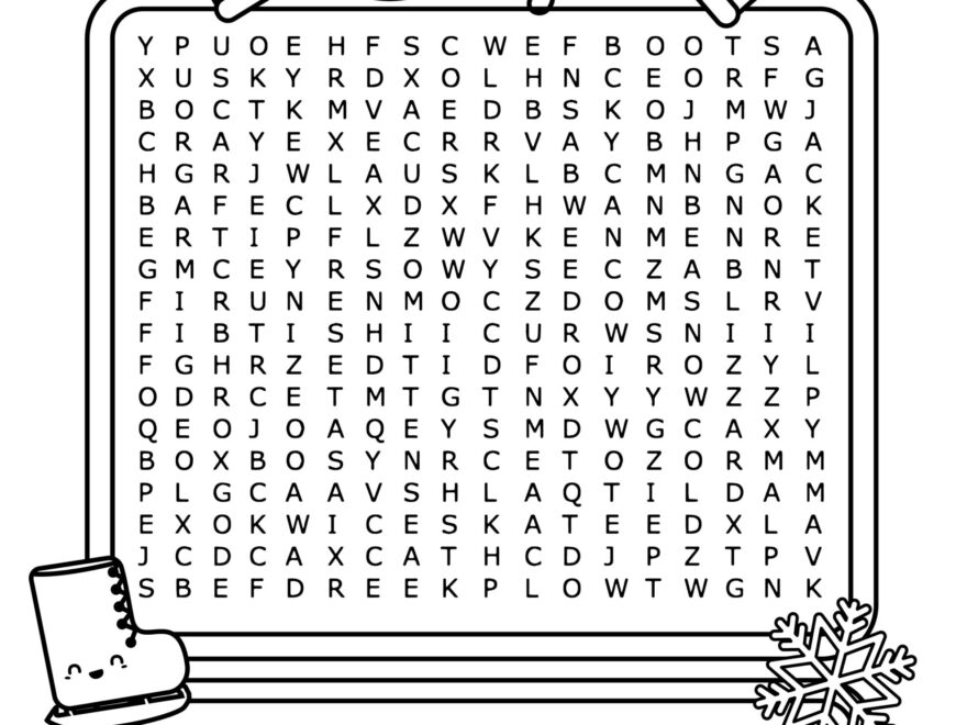Winter Word Search Free Printable Activity For Kids Cute Coloring Pages For Kids