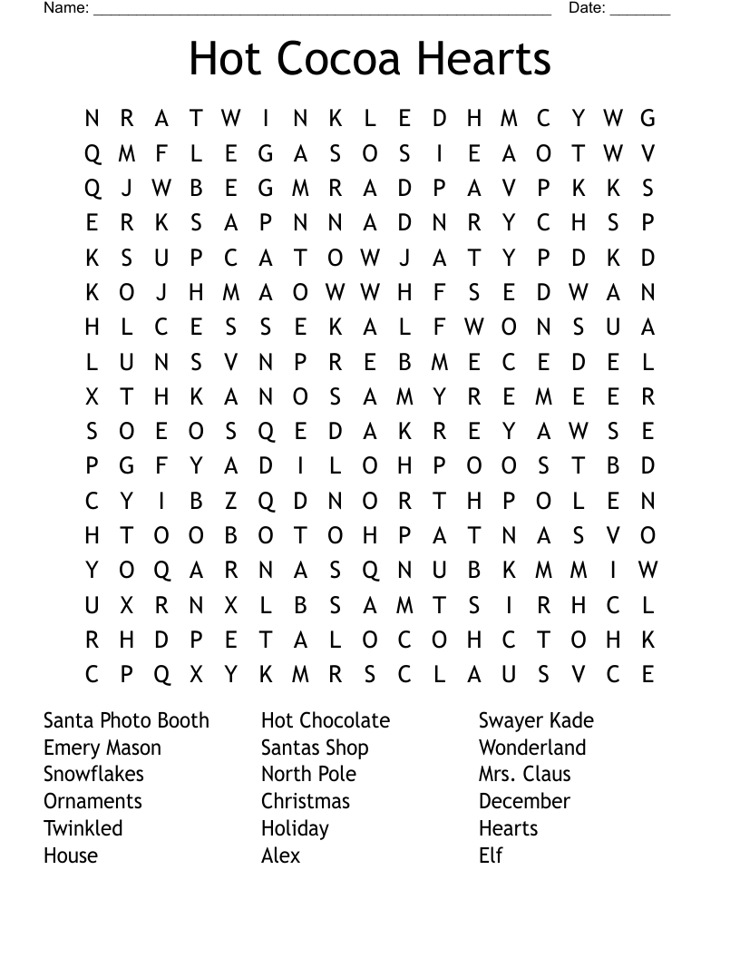 Free Printable Winter Word Search Second Gradw Free Printable Winter Word Search Second Gradw