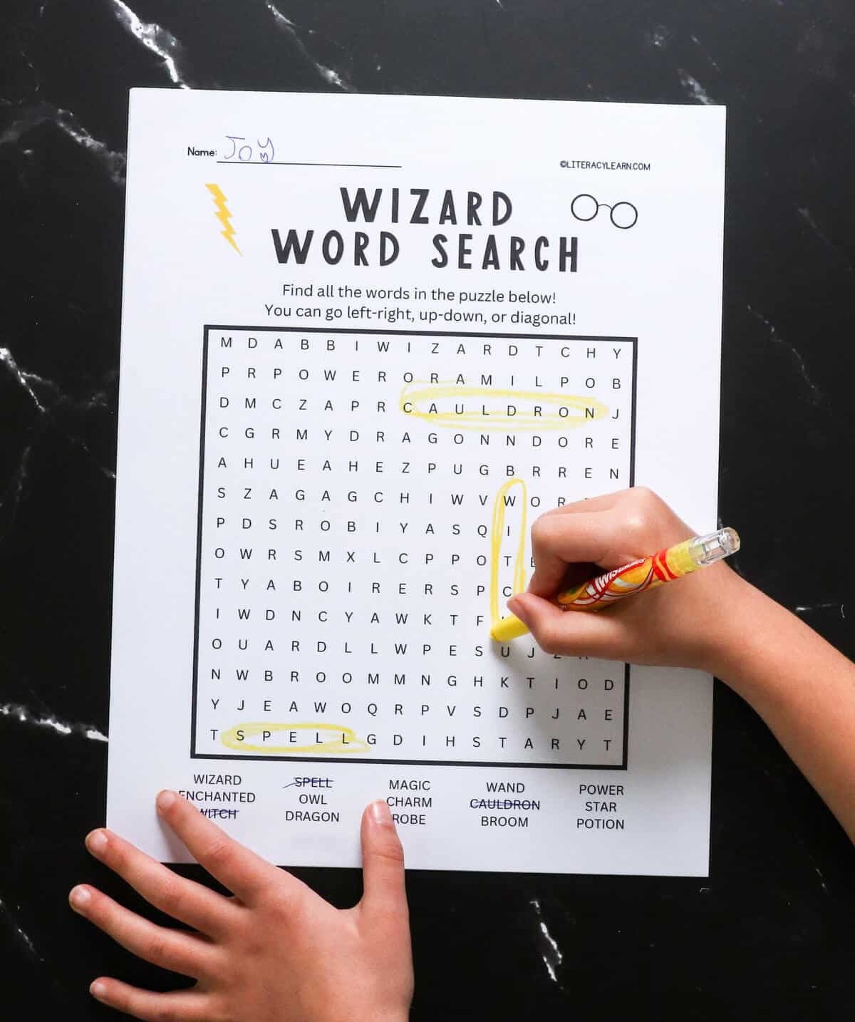 Harry Potter Printable Word Search