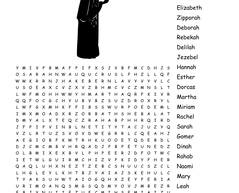 Women Of The Bible Word Search WordMint