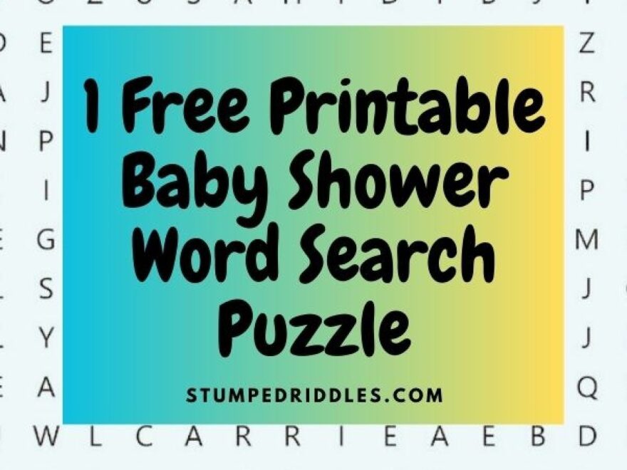 Word Search About Baby Gear FREE Printable For Baby Showers