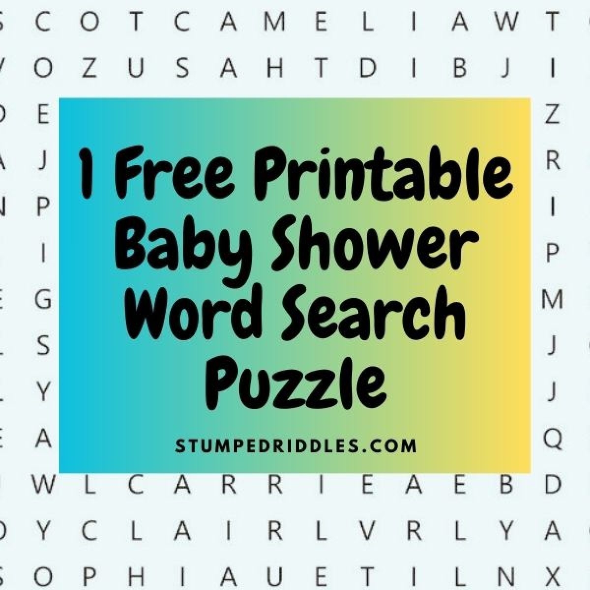 Word Search About Baby Gear FREE Printable For Baby Showers
