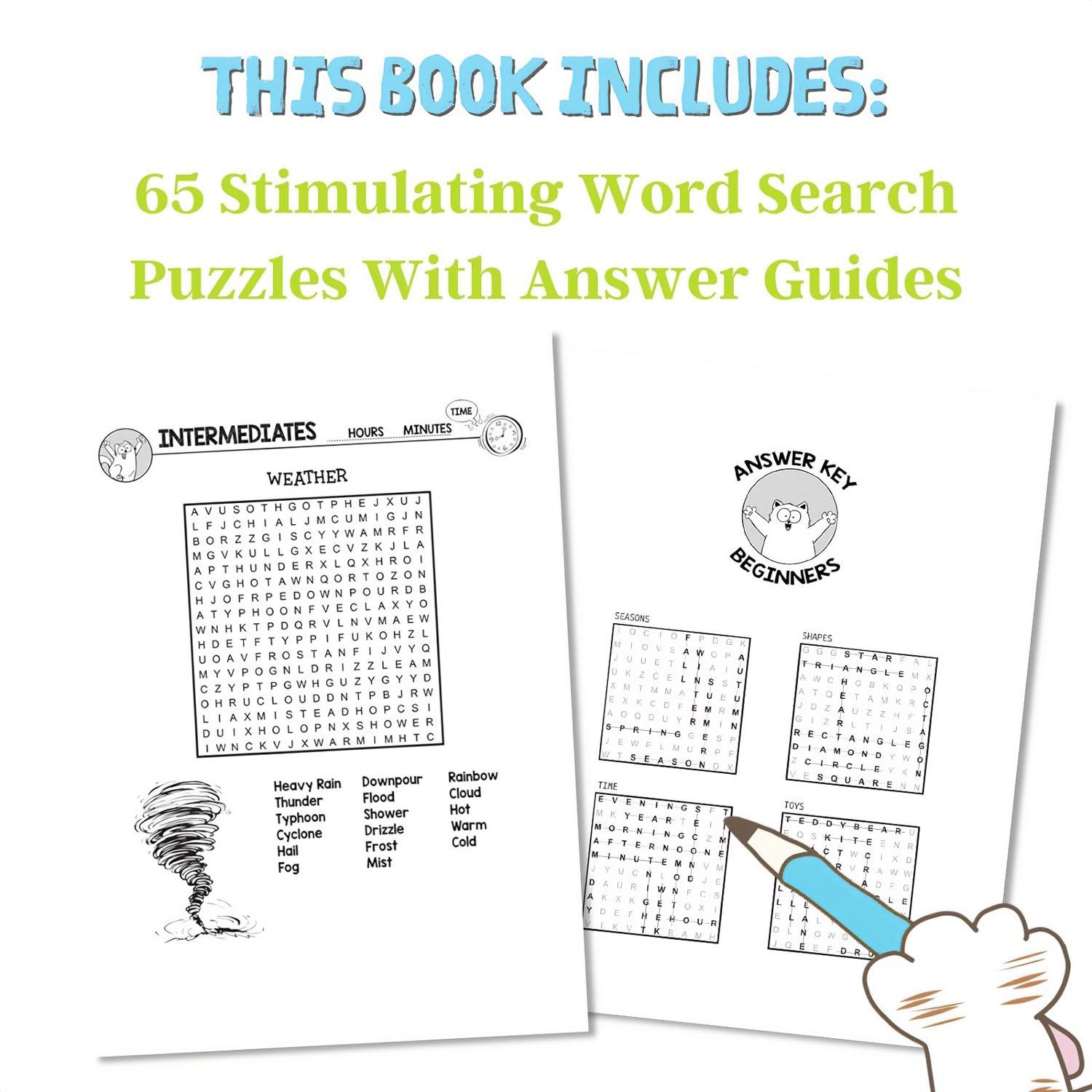 Word Search Book For Kids 5 10 Paperback Assistive Technology