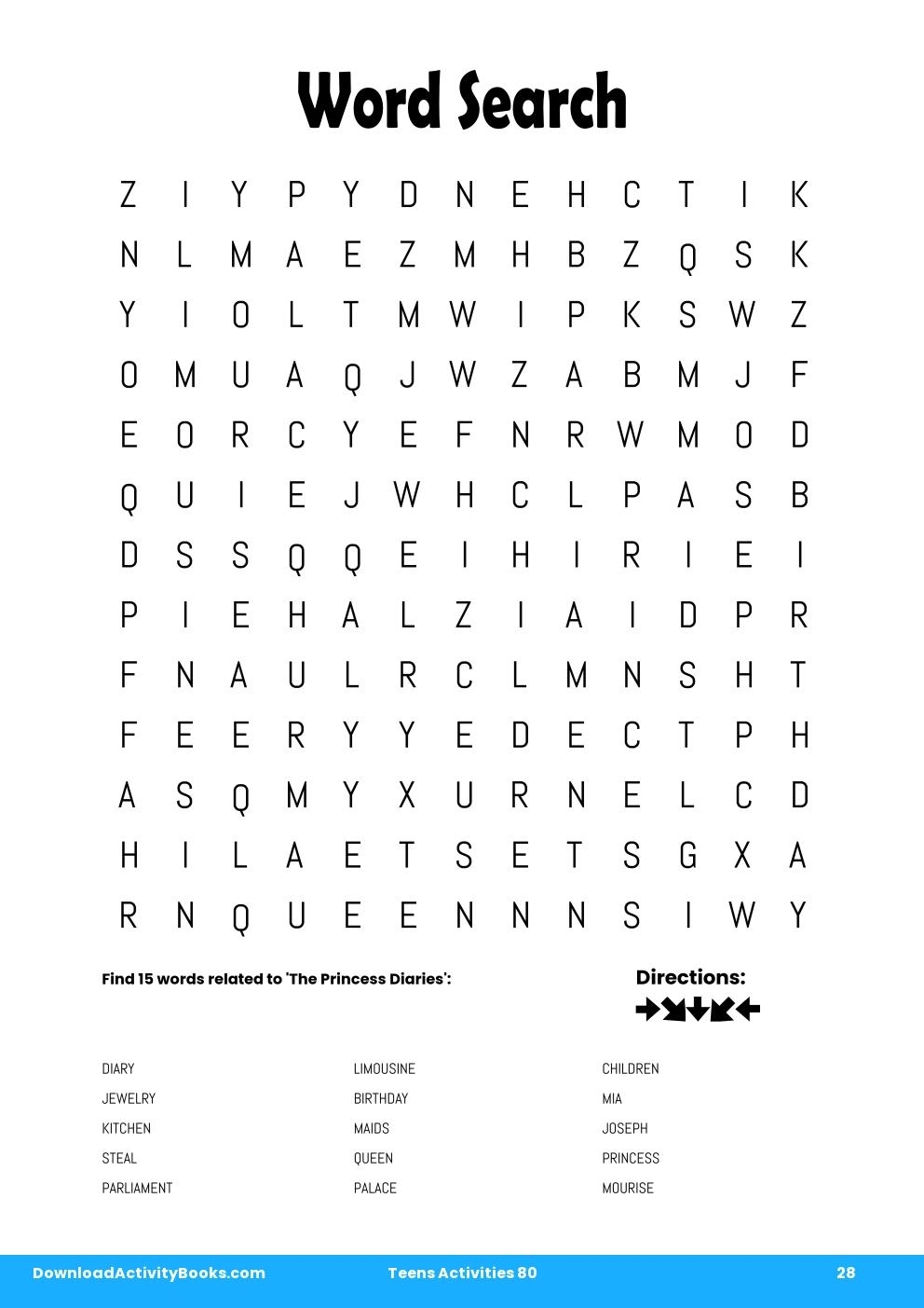 Word Search In Teens Activities 80
