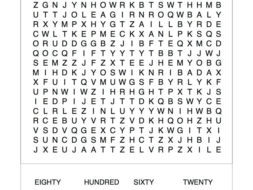 Word Search Puzzle 100 Must Know Words For 3rd Grade Free Printable Worksheets Library