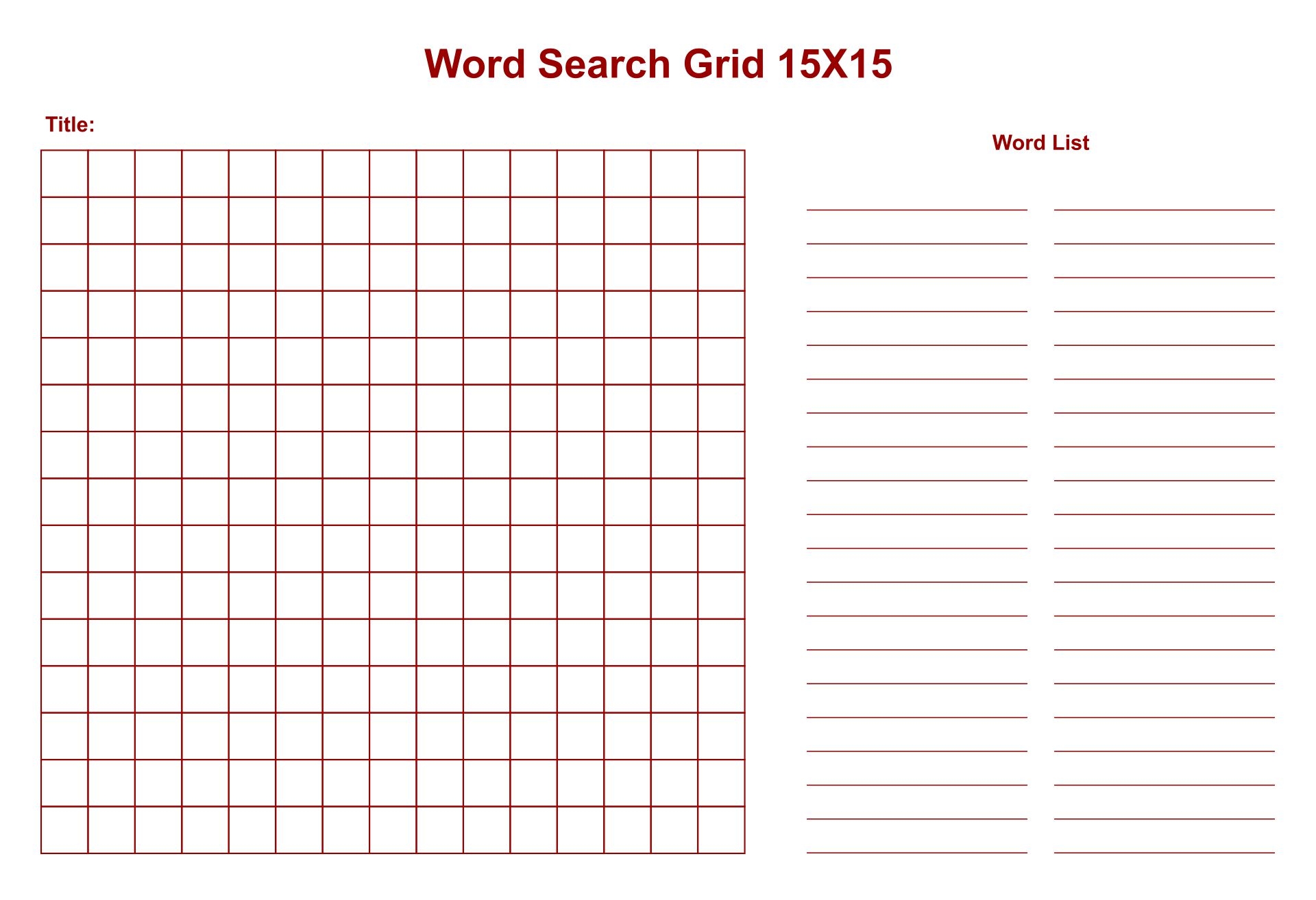Word Search Puzzle Generator Worksheets Library