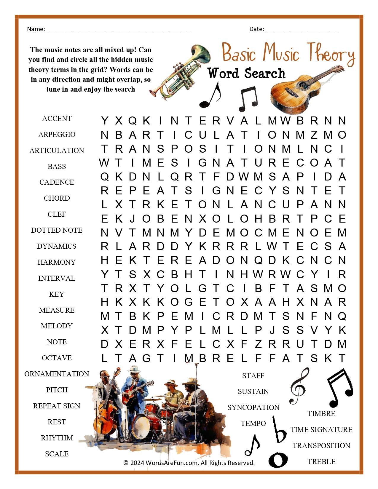 Word Search Puzzles For Girls