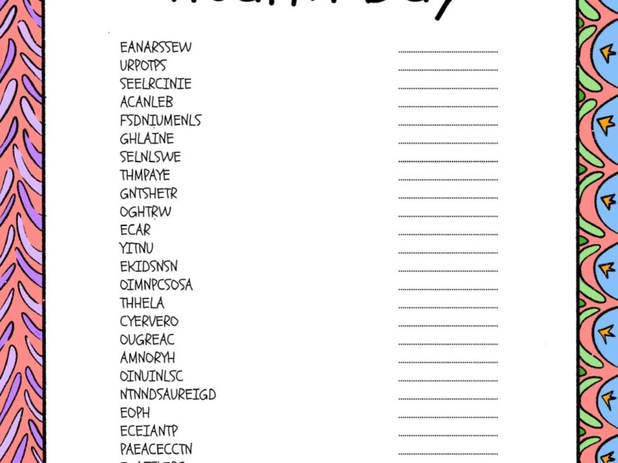 World Mental Health Day Word Scramble Puzzle Worksheet Activity Made By Teachers