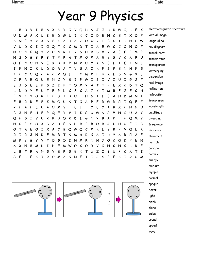 Free Printable Word Search Puzzles Physics 1 Answers
