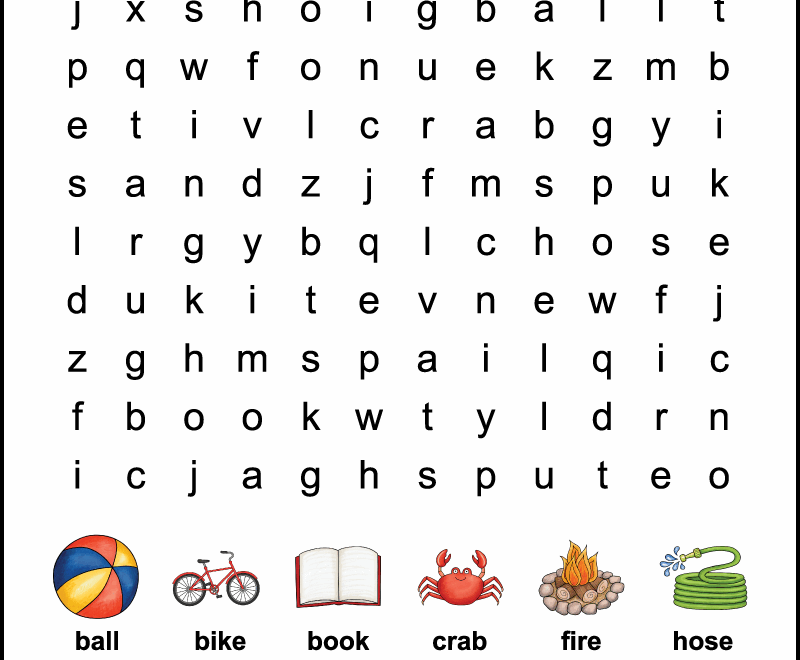 1st Grade Summer Word Search Tree Valley Academy