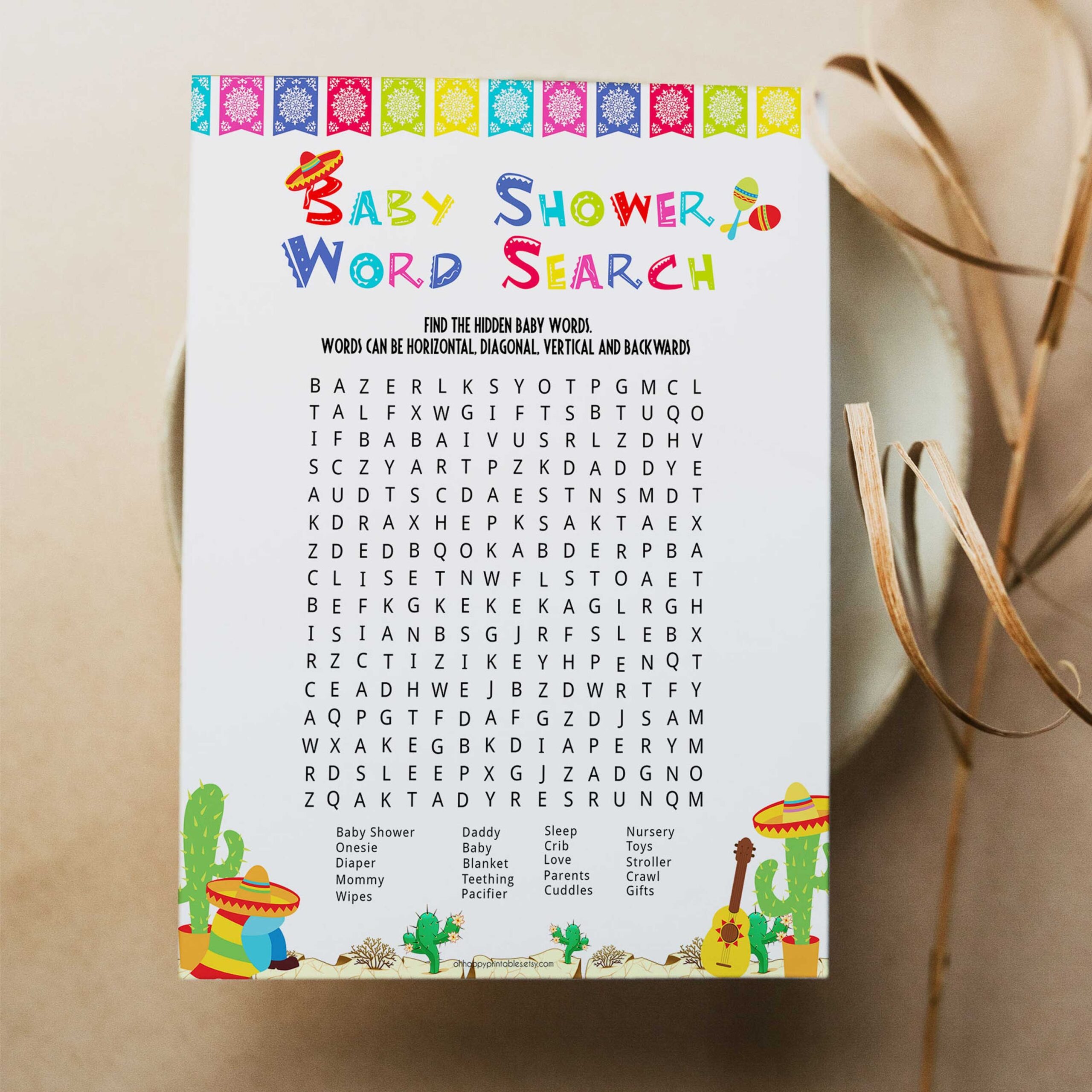 Printable Mexican Fiesta Word Search