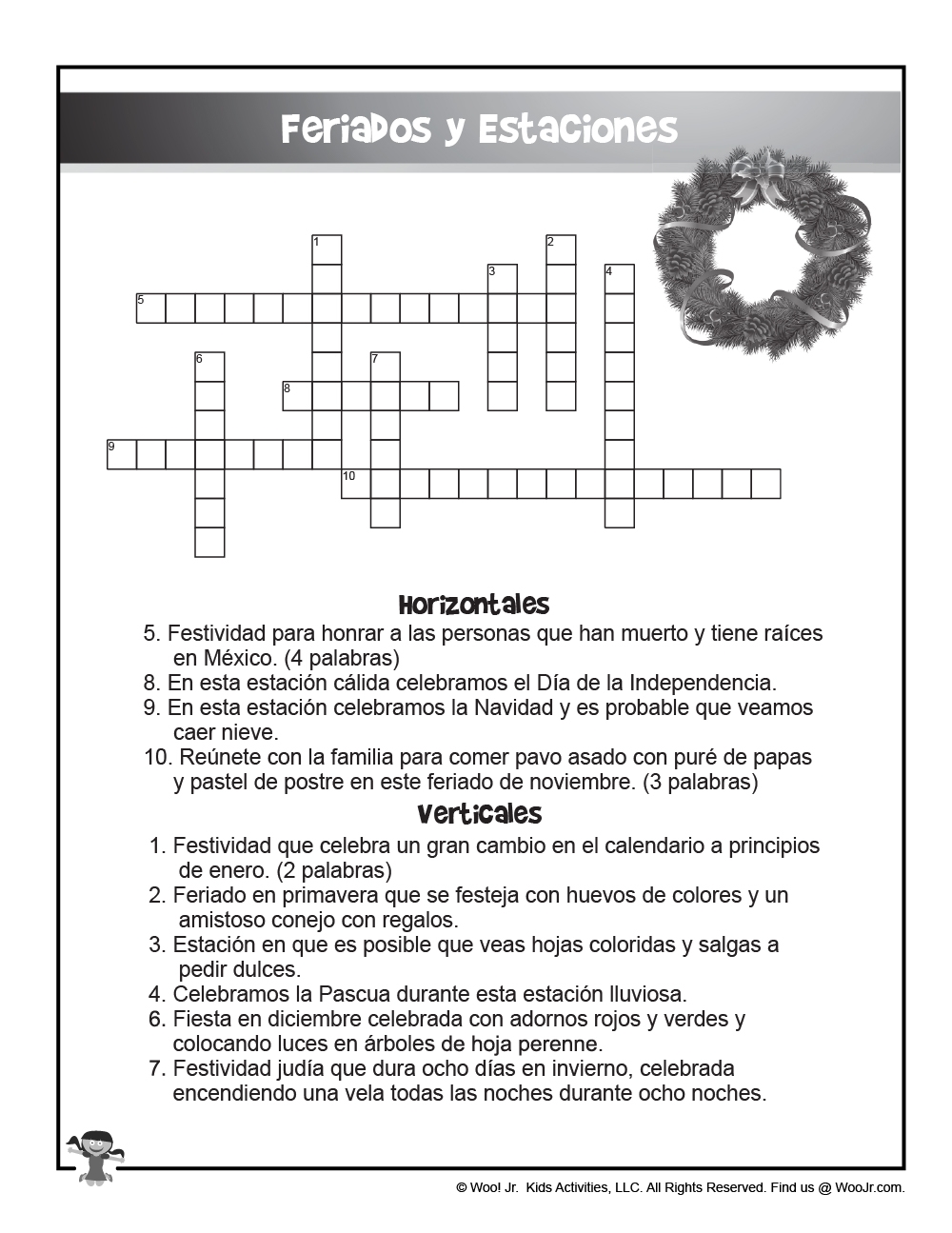 Simple Printable Word Search Puzzles In Spanish