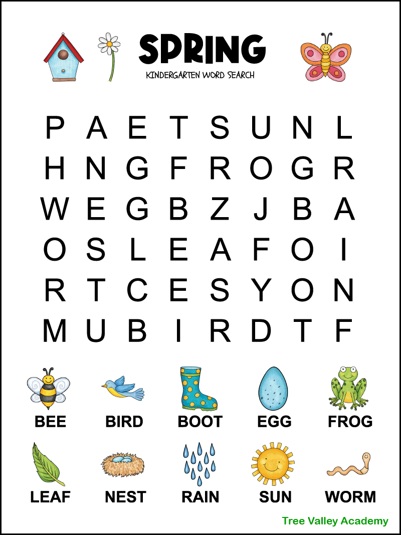 Simple Word Search Book Printable
